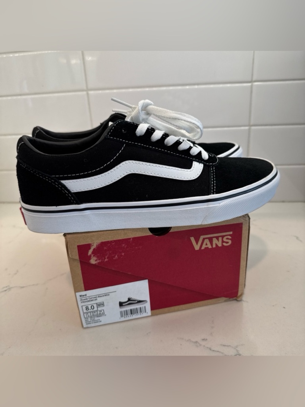 Vans Ward Old Skool Skate Shoe - Black/White sneakers